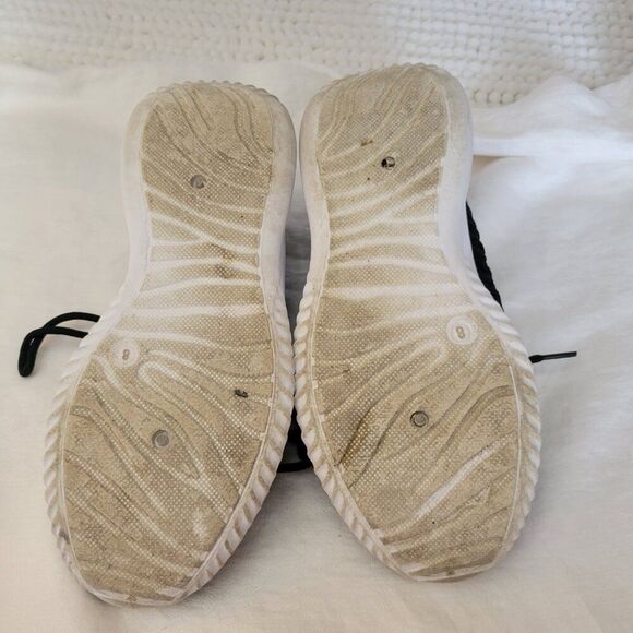 Danskin Shoes Women's Stunt Memory Foam Sz 8 Black White Vegan Lace-up Sneaker - Picture 10 of 12